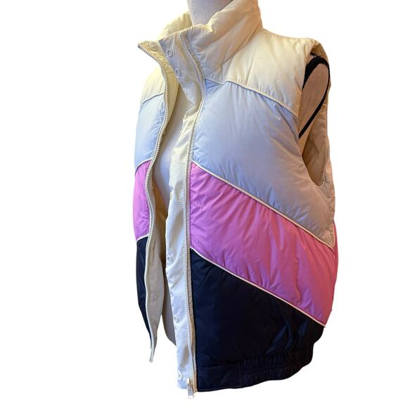 Marine Layer Antuco Archive reversible puffer vest colorblock water resistant M - Picture 3 of 12